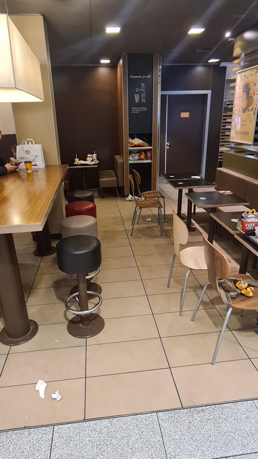 マクドナルドレストランの清潔さ