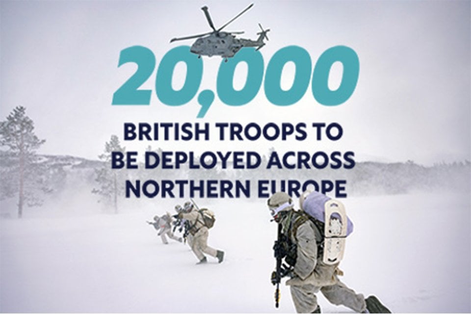 英国、来年北欧全土に2万人の軍隊を配備へ