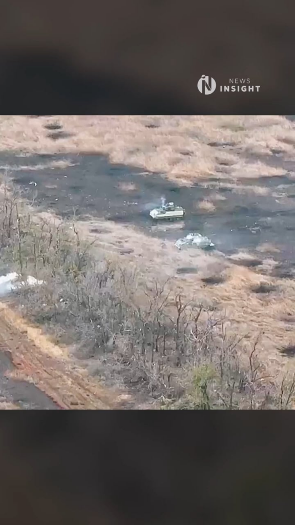M2ブラッドレー歩兵戦闘車に乗ったウクライナ兵士がザポリージャ地方のロシア軍陣地を襲撃