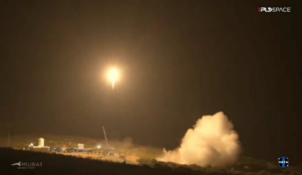 ミウラ1号が離陸。 スペイン初のロケットは、ヨーロッパの発射装置の先頭に位置しています。
