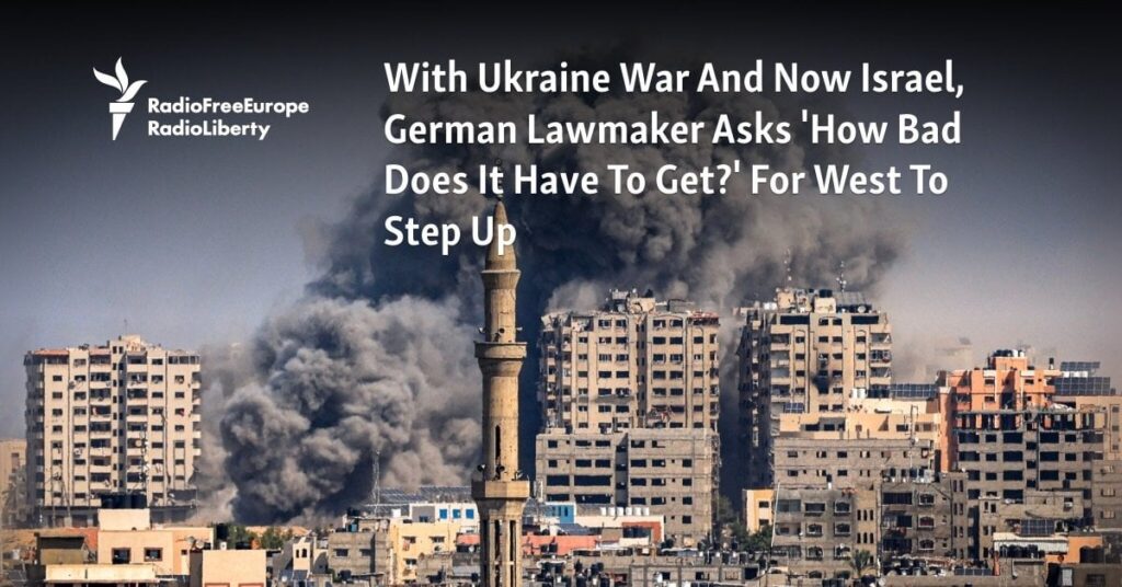 ウクライナ戦争とイスラエルの関係で、ドイツの政治家が西側諸国が強化するために「どれだけひどいことになるのか」と問う