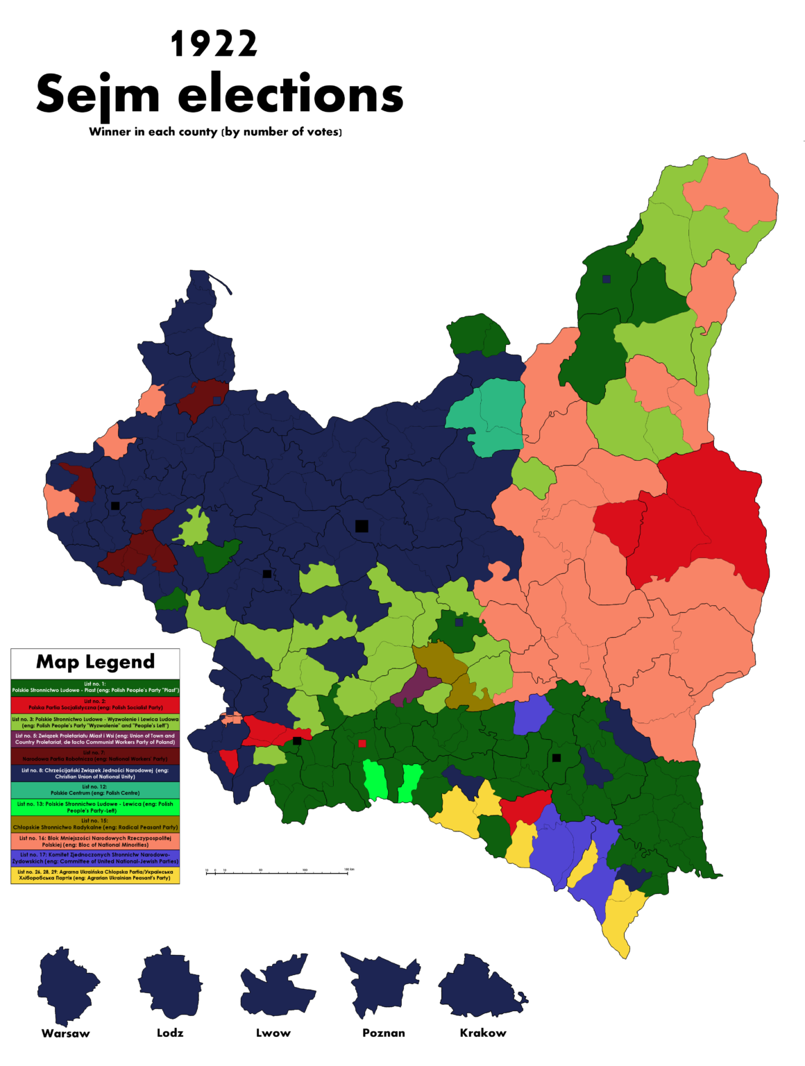 1922 年の選挙結果