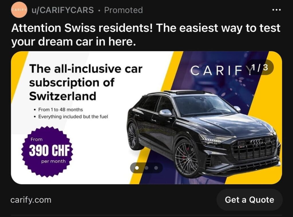 Carify 誤解を招く追加