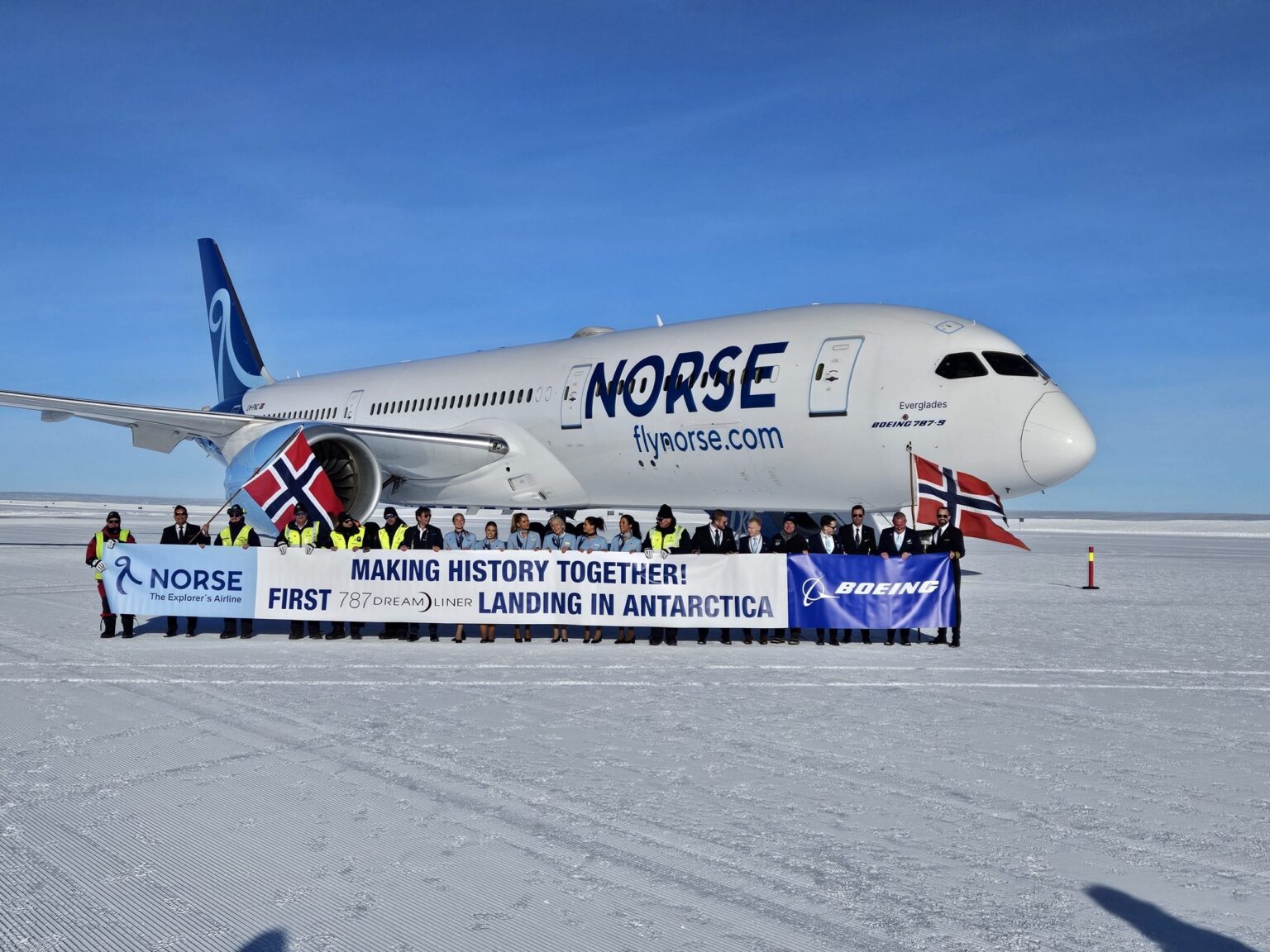 北大西洋航空、787型機を初めて南極に着陸