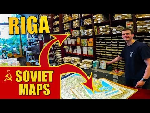 リガにあるこのユニークな地図店にはソ連軍の世界地図が揃っています