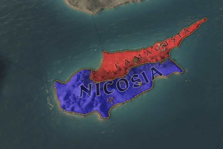 Crusader Kings でキプロスとしてプレイしていたのですが、うっかりめちゃくちゃになってしまいました