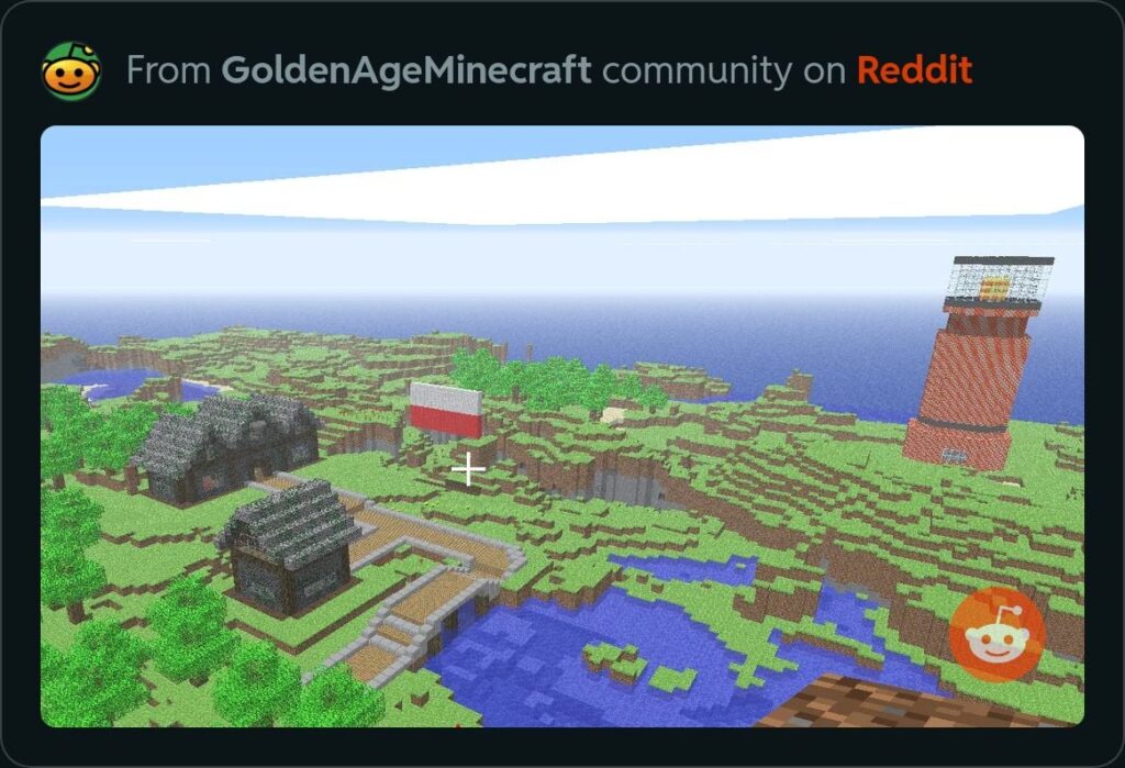 r/minecraftgoldenage で見つけたら、これは最初のポーランド語の mincraft ワールドの 1 つだと思います