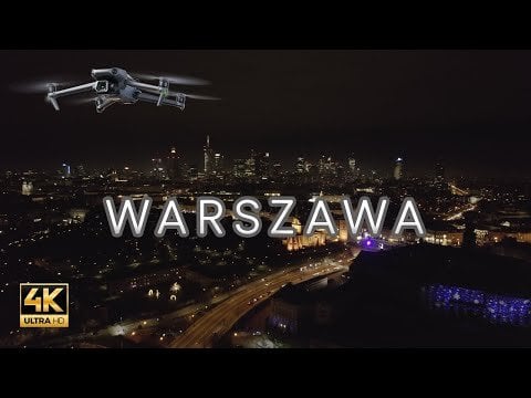 空のある首都 - 夜 #ワルシャワ | マゾフシェ県 @sopthedrone #warszawa #night