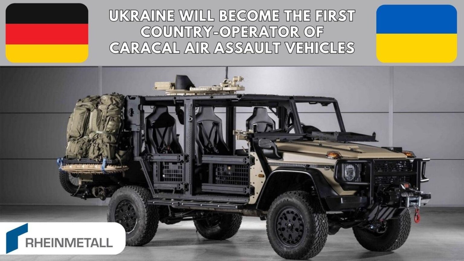 ウクライナは #Rheinmetall によるカラカル空襲車両の最初の国運営者となる予定 同社はウェブサイトでこれを発表した。  2023年末か2024年初めに5台の車両がウクライナに納入される予定と報じられている