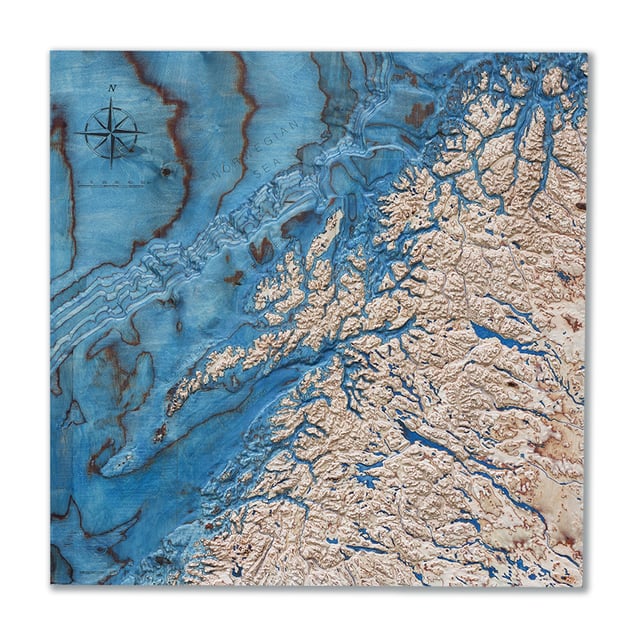 www.3dmapart.com からのノルウェー北部の 3D 地図