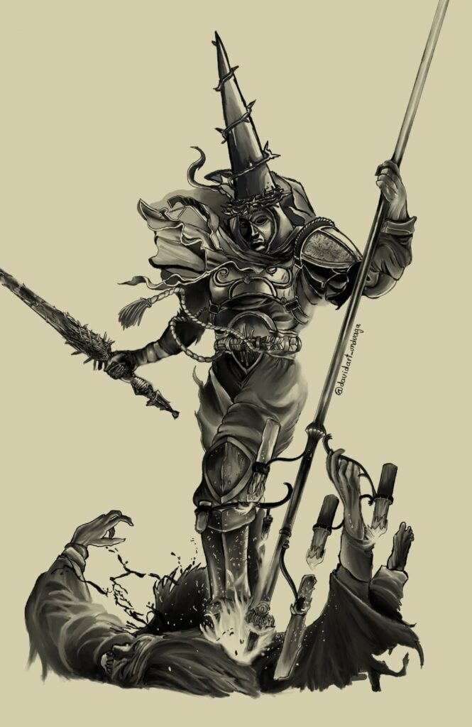 みなさん、こんにちは。スペインにインスピレーションを得たビデオ ゲーム、Blasphemous のペニテンテを描いたイラストを共有したいと思います。