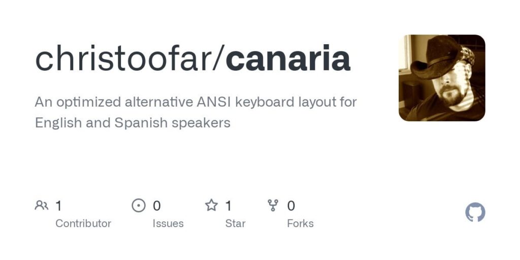 Canaria - スペイン語と英語に最適化されたキーボード レイアウト