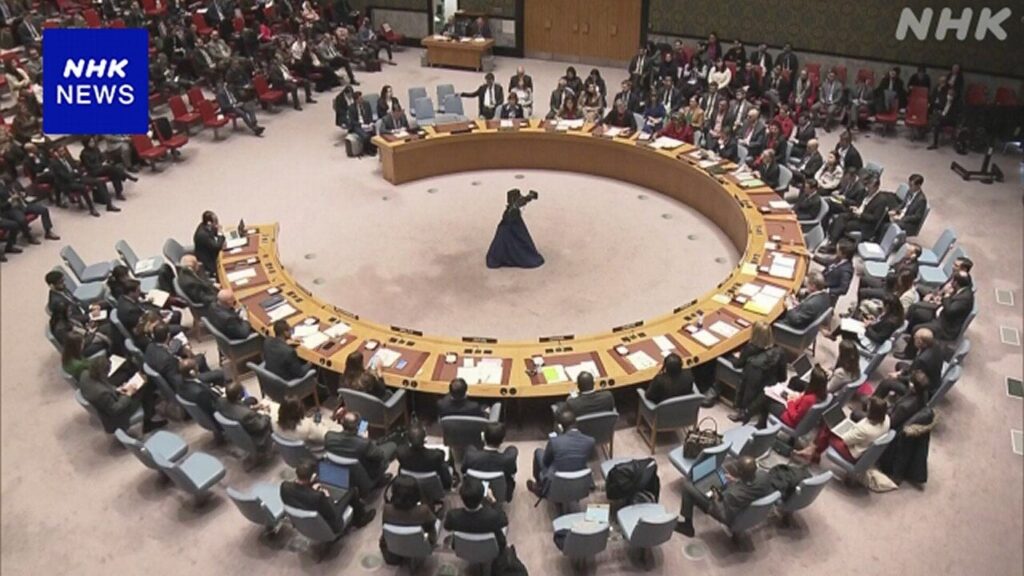 国連安保理 ガザ地区への人道支援拡大決議案を採択 米ロが棄権