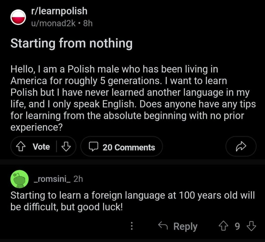 約5世代にわたってアメリカに住んでいるポーランド人男性。