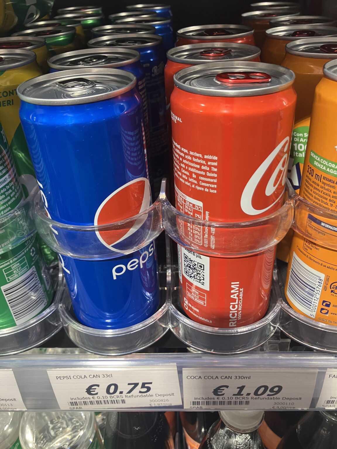 なぜここではコーラがペプシよりもはるかに高いのでしょうか?