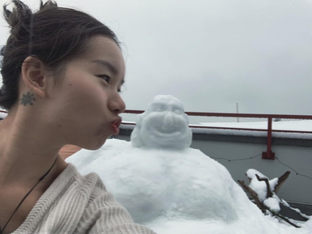 心とベランダに仏様が。。