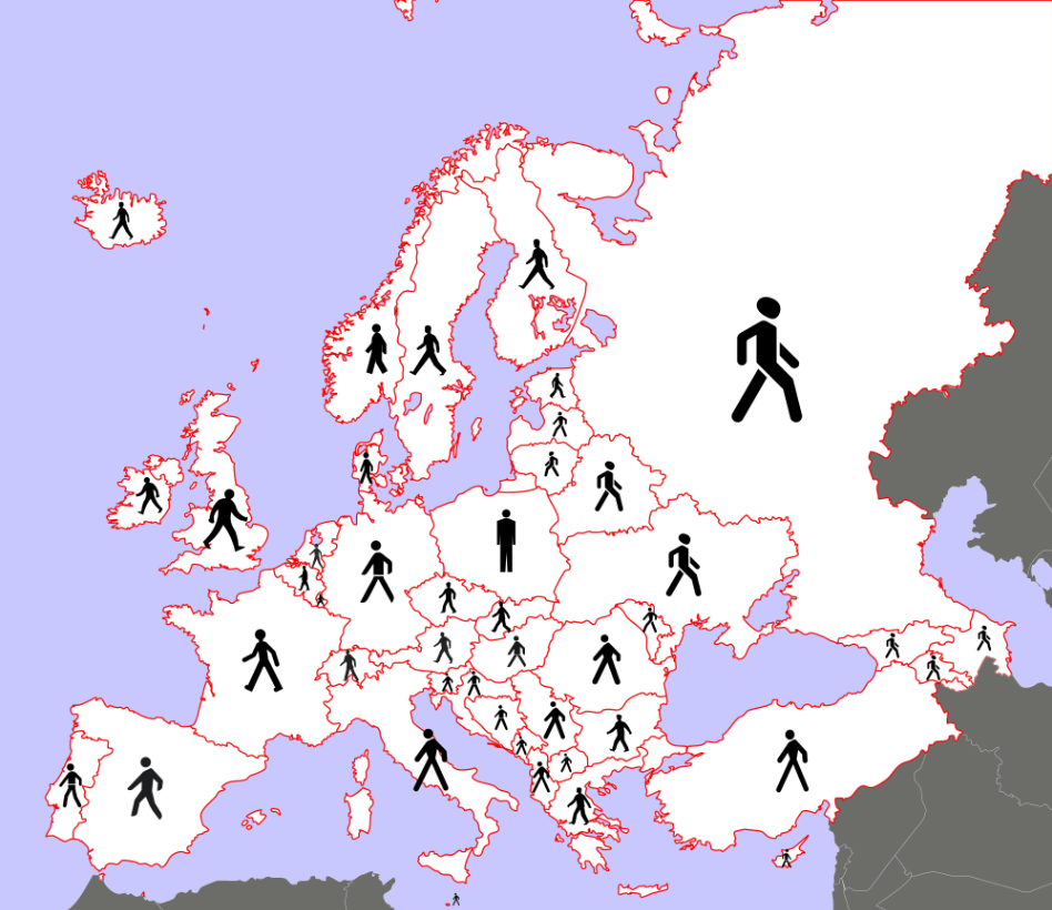 ヨーロッパ各地の歩行者天国の様子