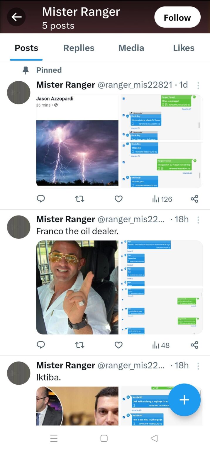 新しい Twitter アカウントがいくつかのチャットを削除しました 😂