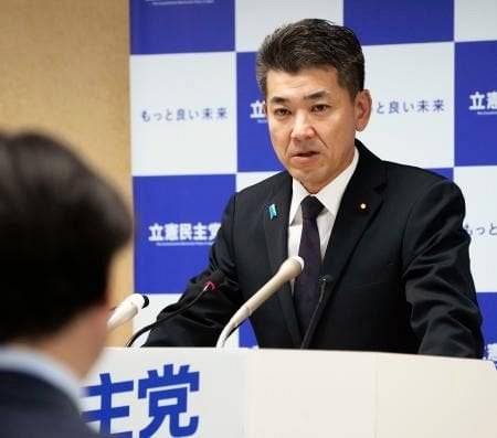 立民代表、政権交代目指す 「自民の腐敗政治変える」