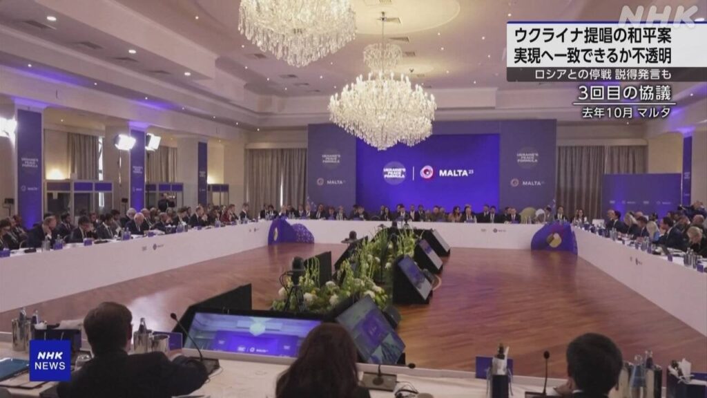 和平案めぐる協議 複数国がウクライナに停戦応じるよう説得か