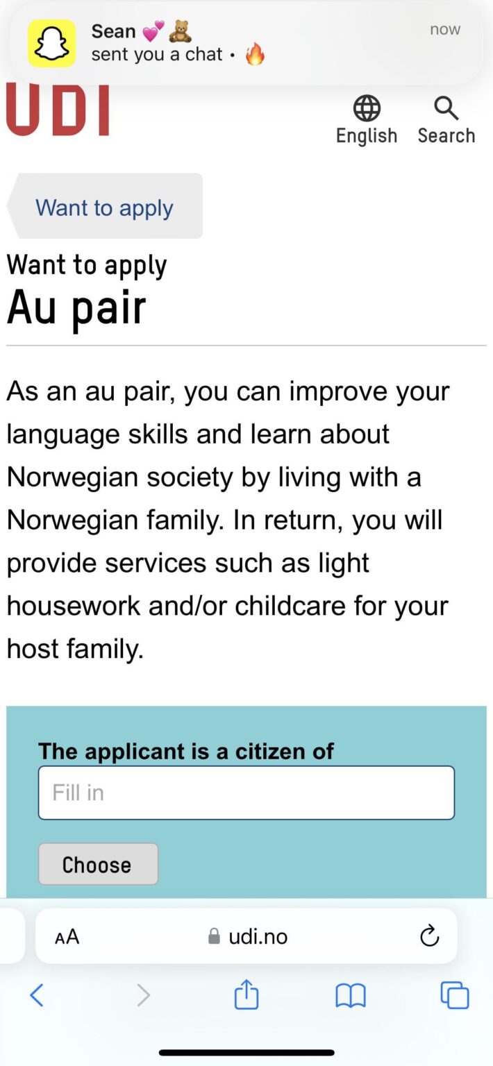 ノルウェーのオペア