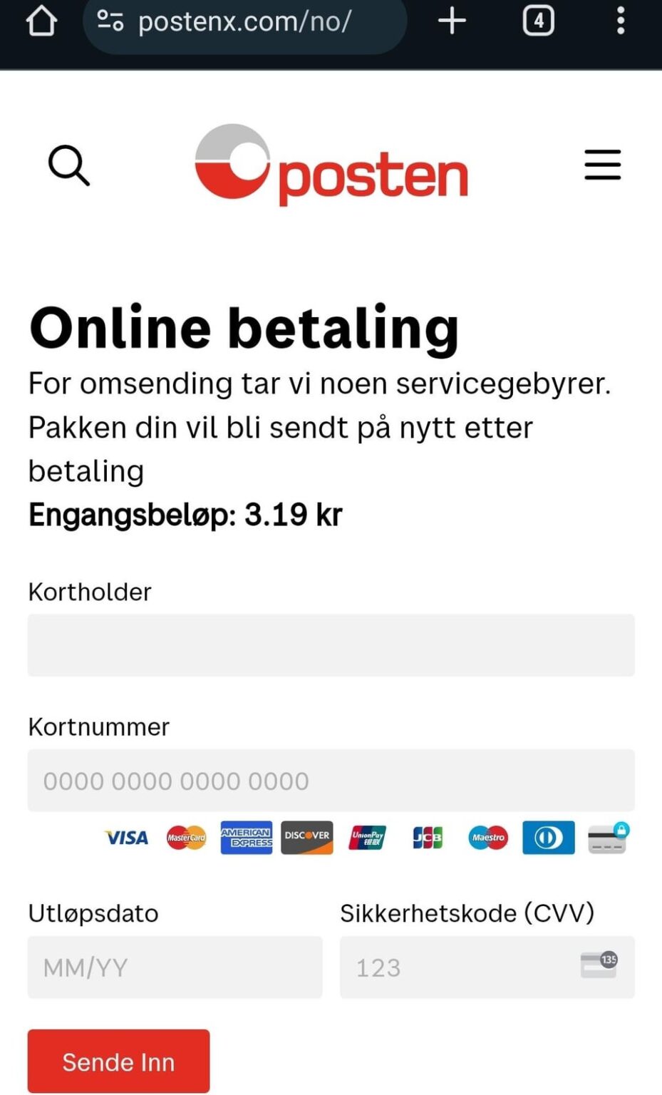 Postenx.com/no – これは詐欺ですか? Postenx.com/no - これは詐欺ですか?