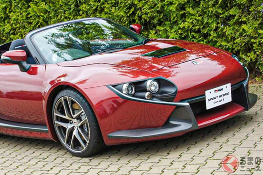 斬新顔のトヨタ「和製スーパーカー」!? V6＋4WDのオープンミッドシップ！ めちゃカッコイイ「GRMN SPORTS HYBRID Concept II」とは