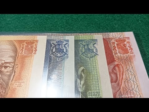 クルス・ノヴィッロがデザインした一連のペセタ紙幣のシールドが付いた珍品。