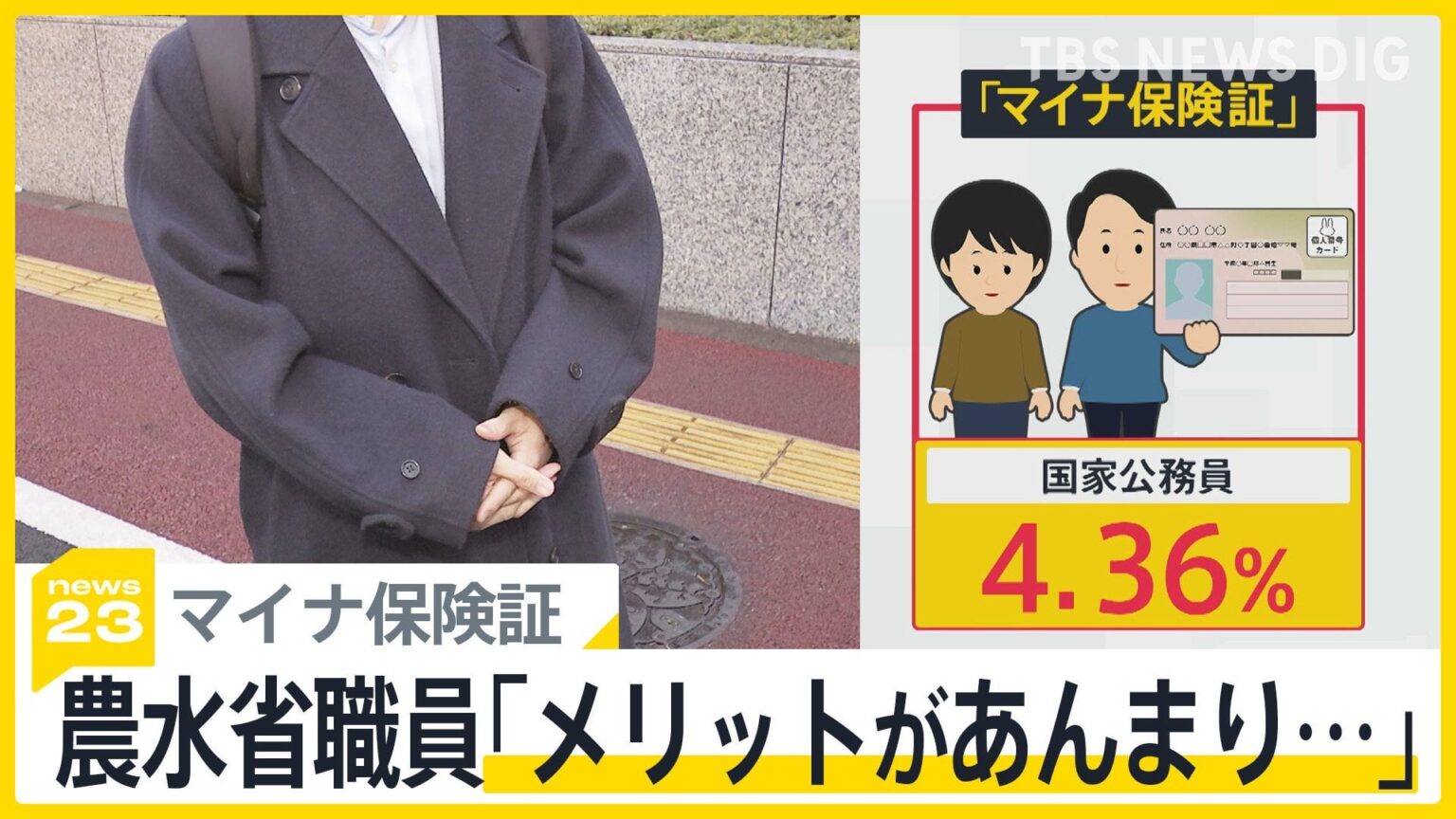 「マイナ保険証」国家公務員の利用率わずか4.36％に大臣も「低すぎる」 現役国家公務員に使わない理由を聞いてみると…【news23】