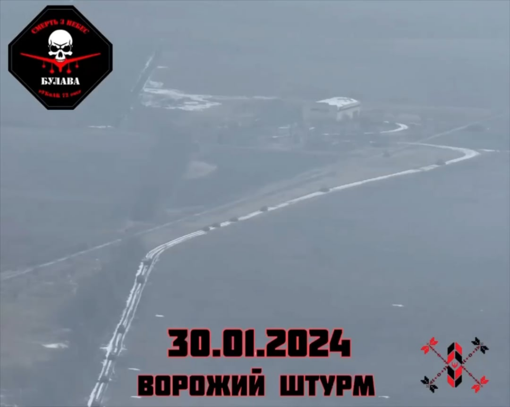 ノヴォミカロフカ付近で UAF スタイルの装甲アヒルの狩猟列。