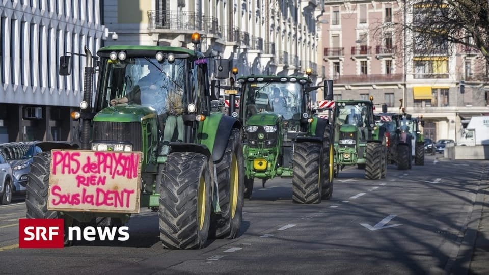 スイスでも農民らが抗議活動中