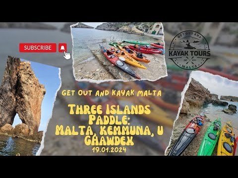 マルタからコミノ島とゴゾ島までカヤック 23km
