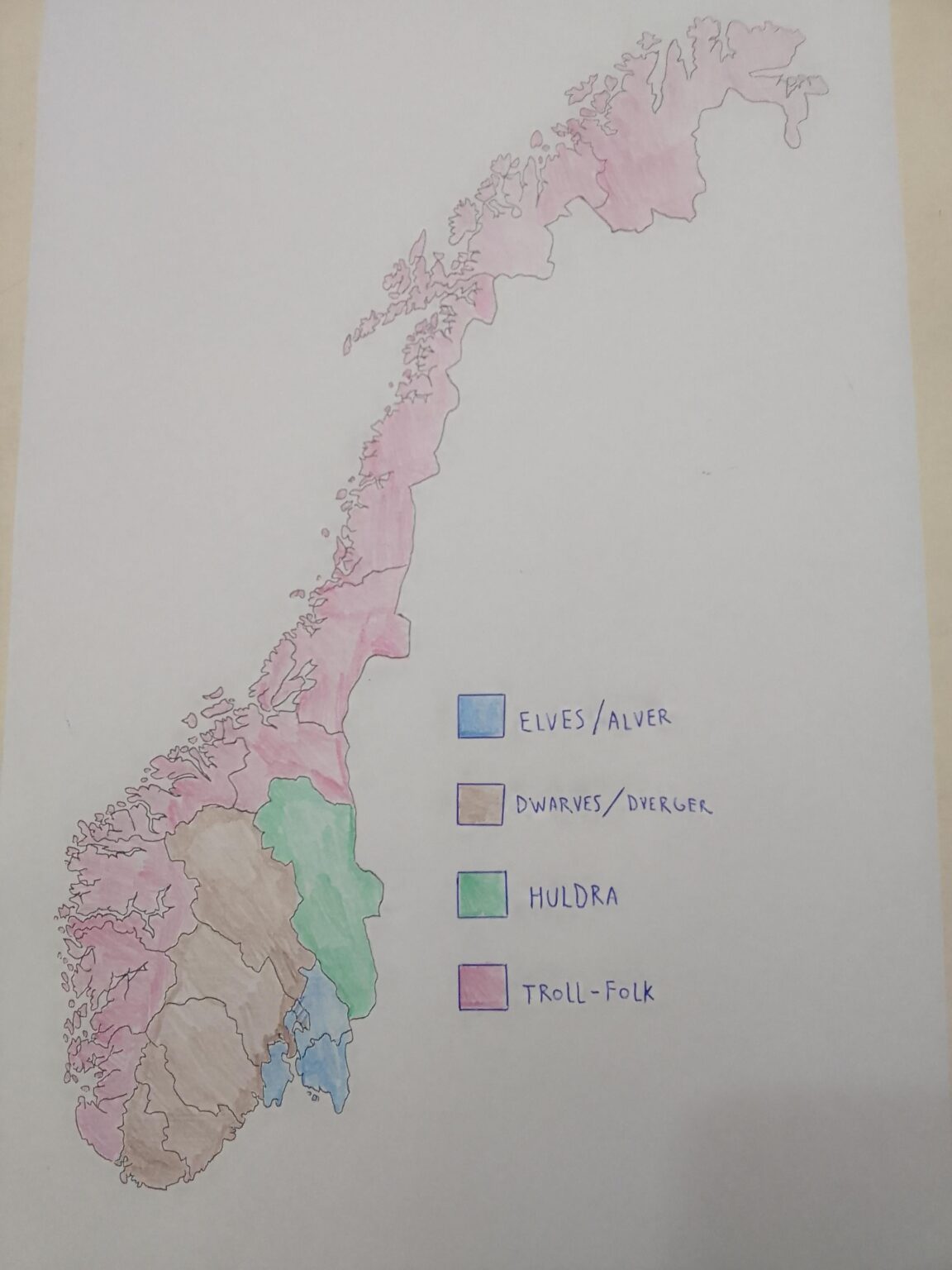 ノルウェーの郡で最も一般的な非人間の住民 (個人的なプロジェクトを作成中 😁)