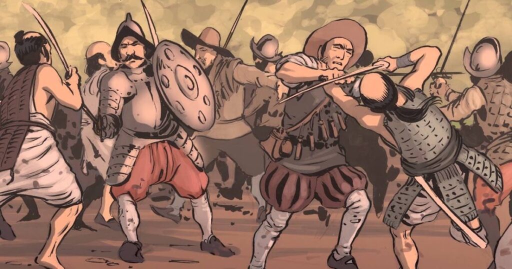 カガヤンの戦い、16 世紀のスペイン刀と日本刀