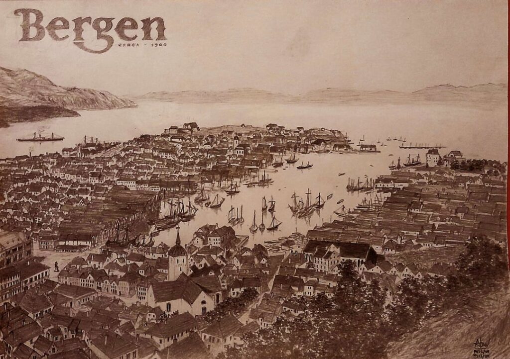 1900 年にベルゲンを描きました。とても美しいからです。