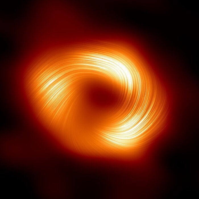 天の川ブラックホールの周囲の磁場が明らかに