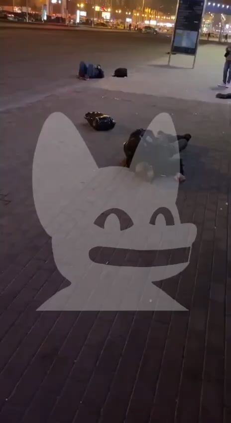 最近のロシアのテロ攻撃後、コンサートホールの入り口付近に遺体