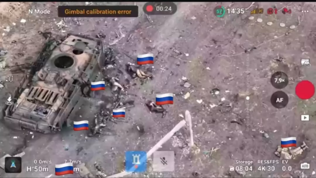 アヴディウカ付近で多くのロシア軍が敗北