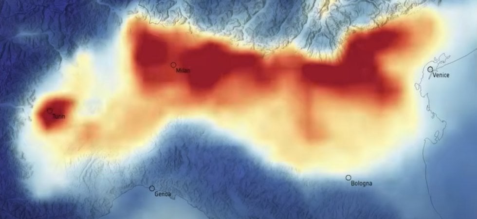 北イタリアの大気汚染に関する興味深いメディアの事例