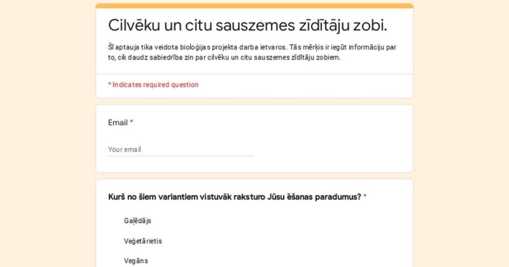この Google フォームに記入して生物学プロジェクトにご協力ください。 人間と動物の歯に関する調査トピック。  (再投稿編集:メールアドレスの追加を削除しました)
