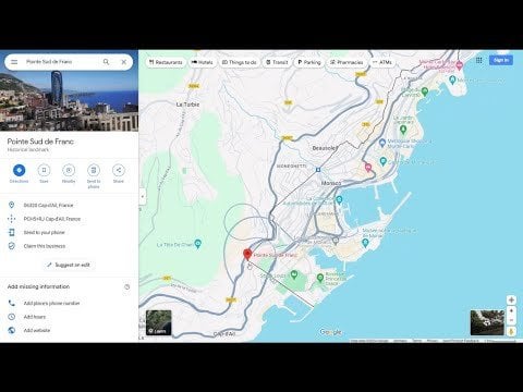 Googleマップで探検中！ モナコの国境