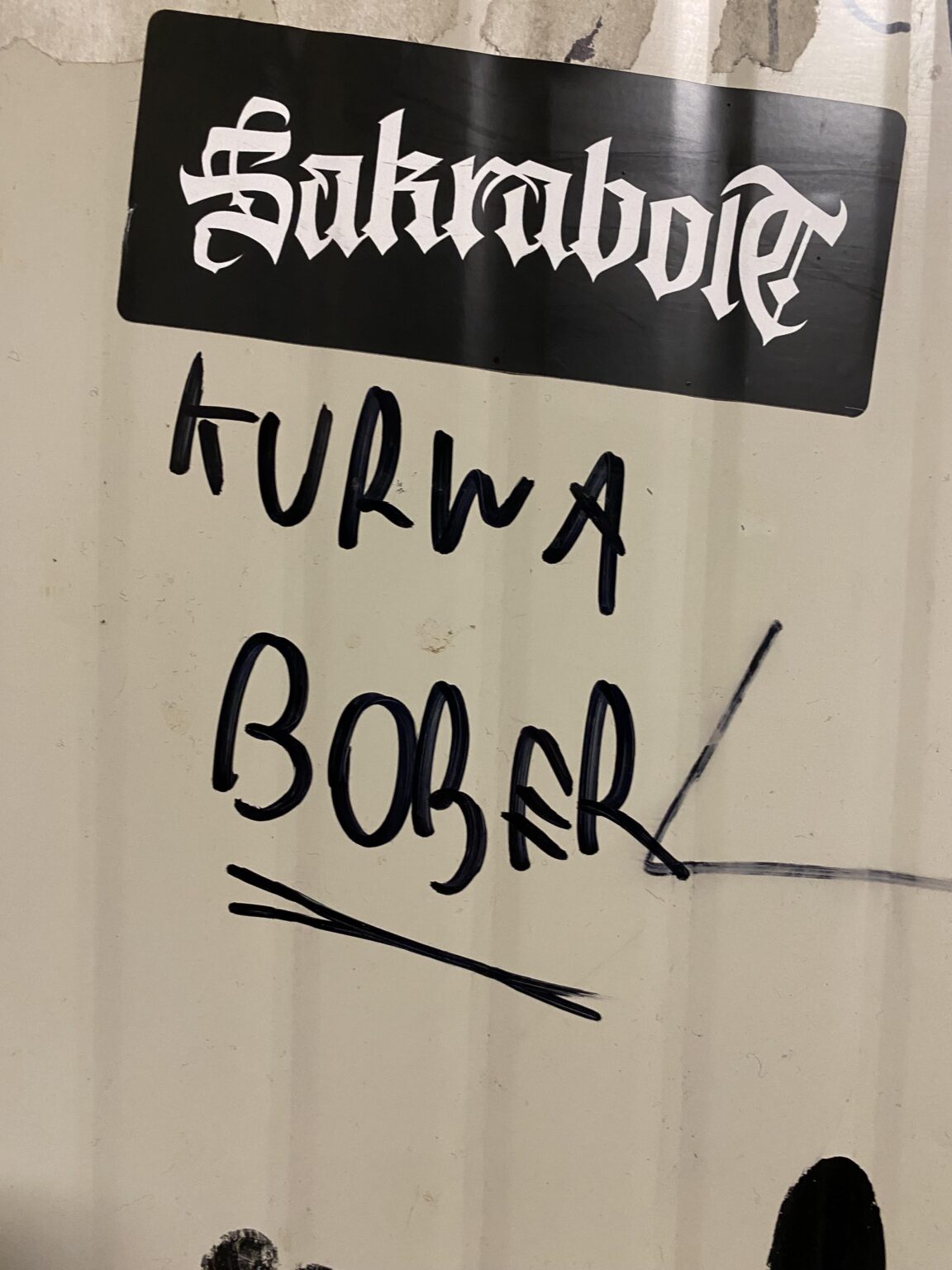 スロベニアのコンサート会場のトイレでこれを見つけました