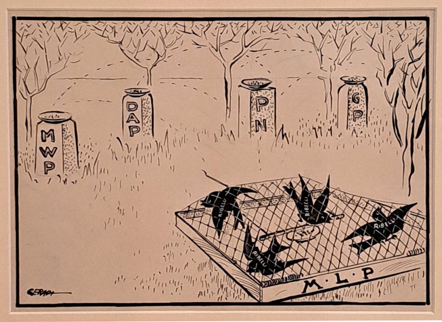 マルタの政治風刺画、アルバート ゲラダ (1895-1968)