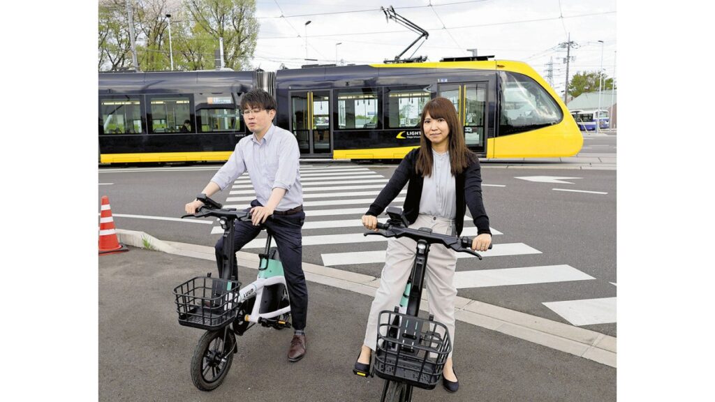 [ニュース] ＬＲＴ駅前シェア自転車 芳賀町きょうから実験 観光地結ぶ２次交通の課題解消