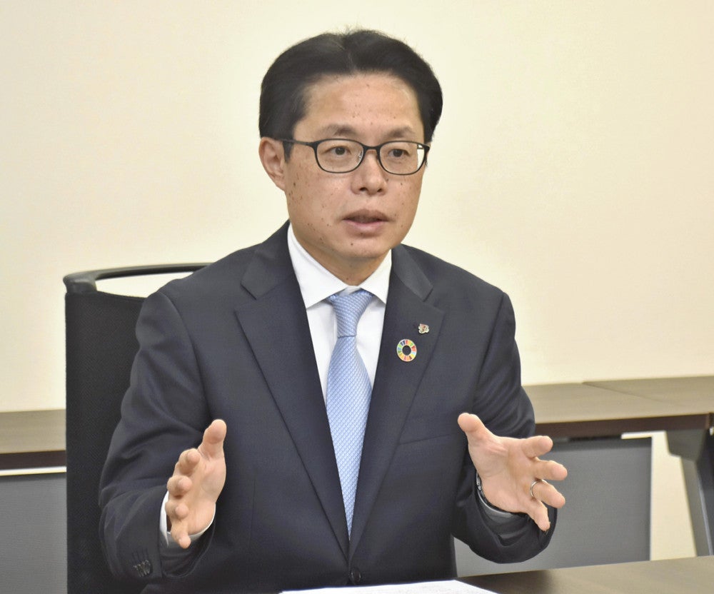 インタビューに応じるイトーヨーカ堂の山本社長（東京都千代田区で）