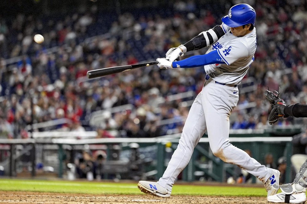 ６号本塁打を放った大谷＝ＡＰ
