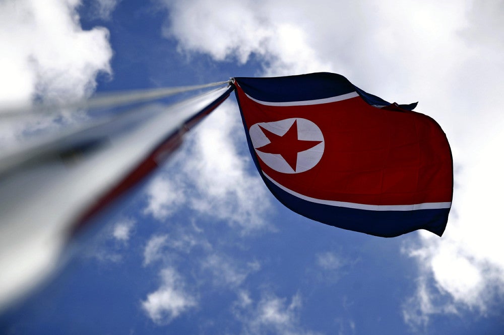 北朝鮮の国旗＝ＡＰ