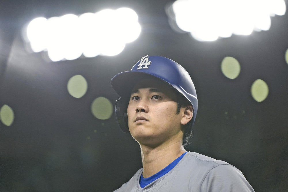 ナショナルズ戦で３本の二塁打を放った大谷翔平（２４日）＝ＡＰ