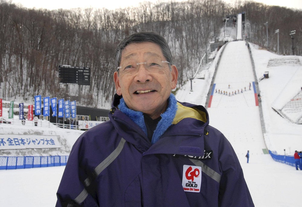 笠谷幸生さん（２００９年１月、札幌市の宮の森ジャンプ競技場で）＝伊藤紘二撮影