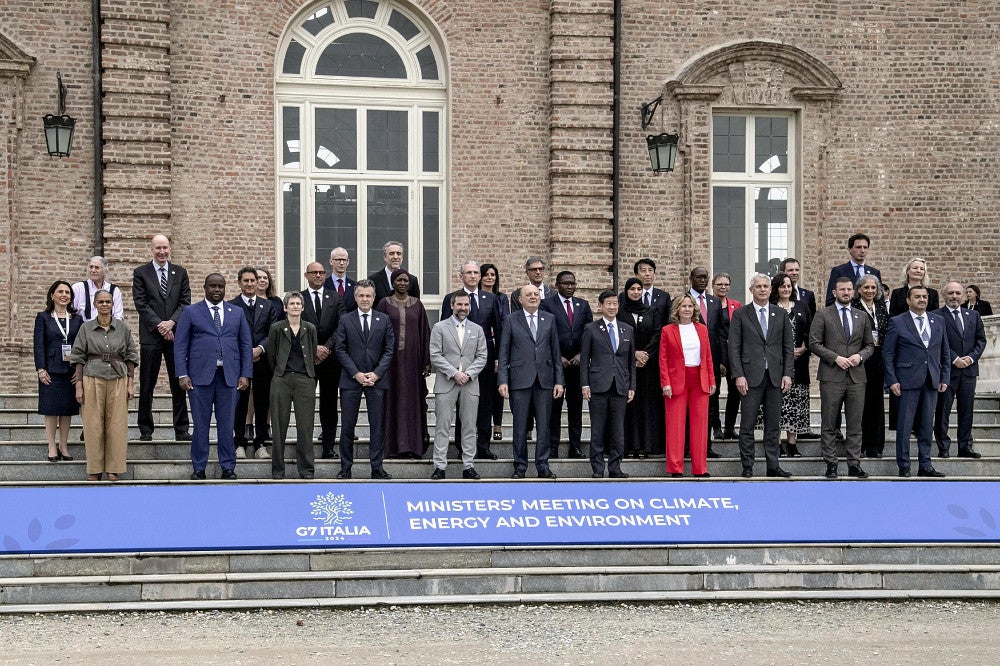 ２９日、イタリア・トリノで行われたＧ７気候・エネルギー・環境相会合＝ＡＰ